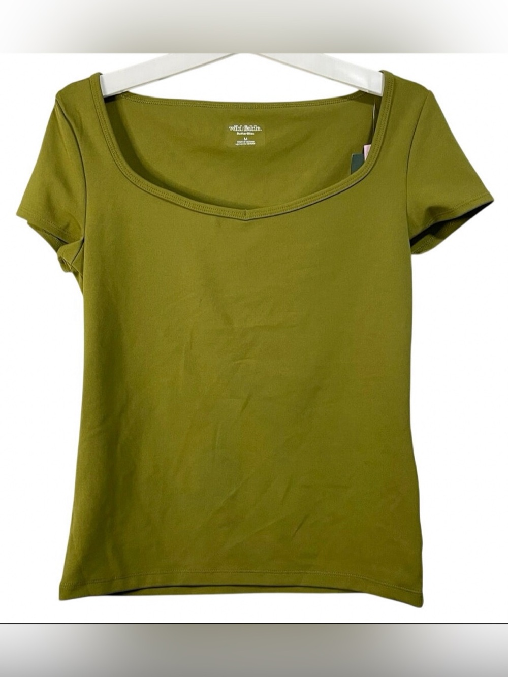 wild fable Olive Scoop Neck Short Sleeve Tee